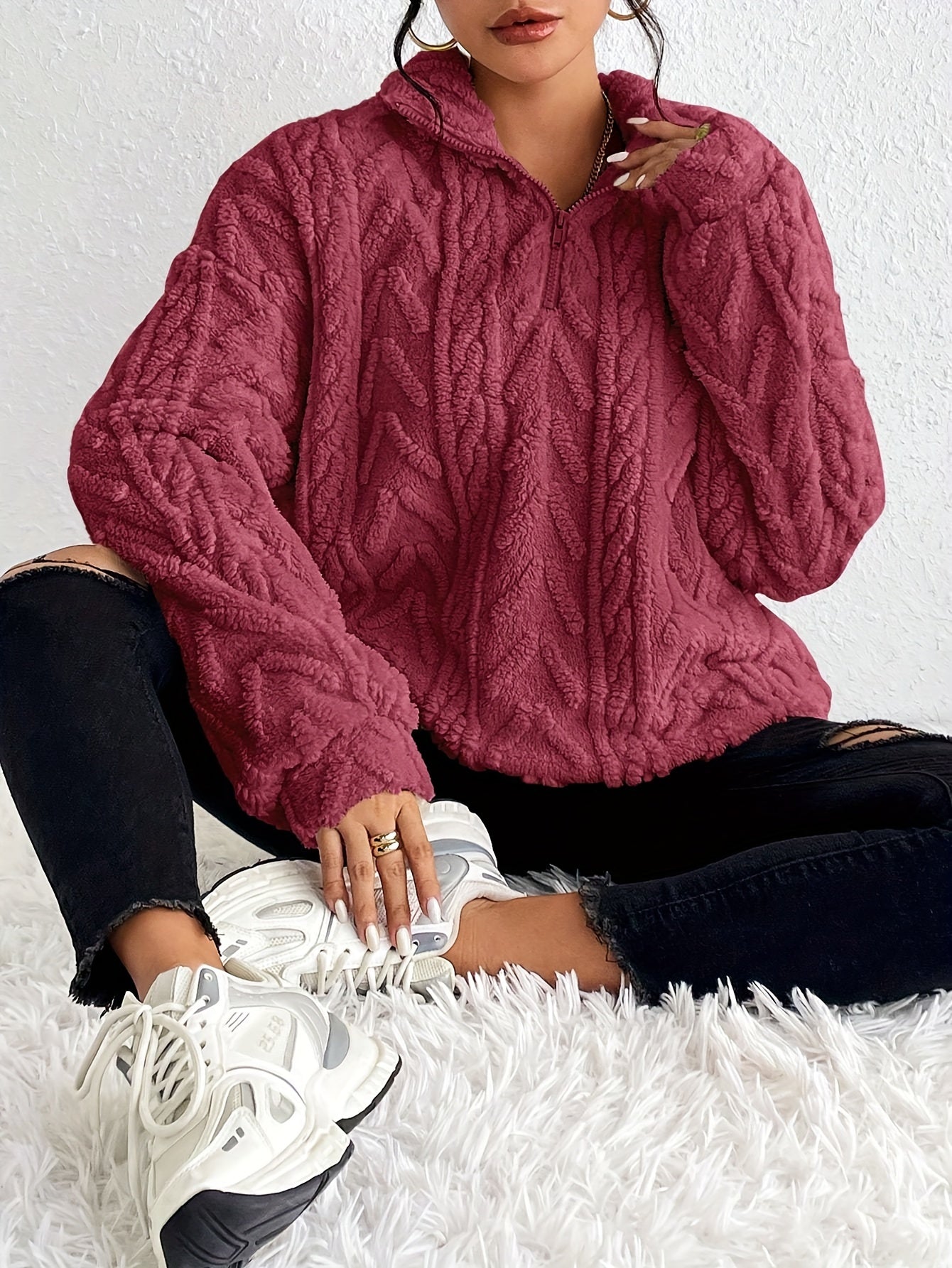 Madeleine™ - Fleece Pullover cu Fermuar pentru Femei