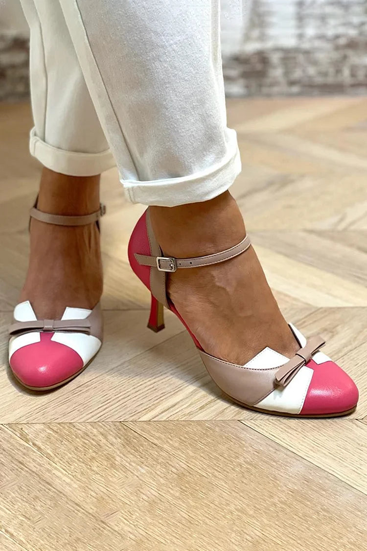 Sofia™ | Pantofi cu toc elegant și fundă decorativă