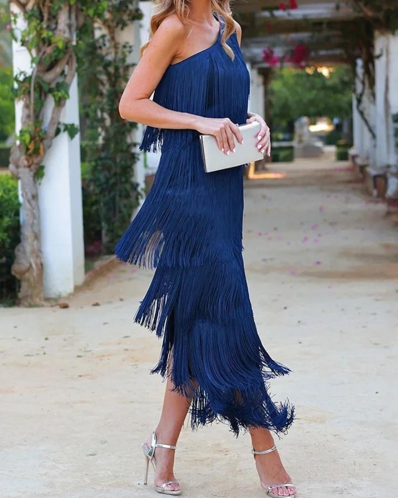LAURA | ROCHIE LUNGĂ CU FRANJURI