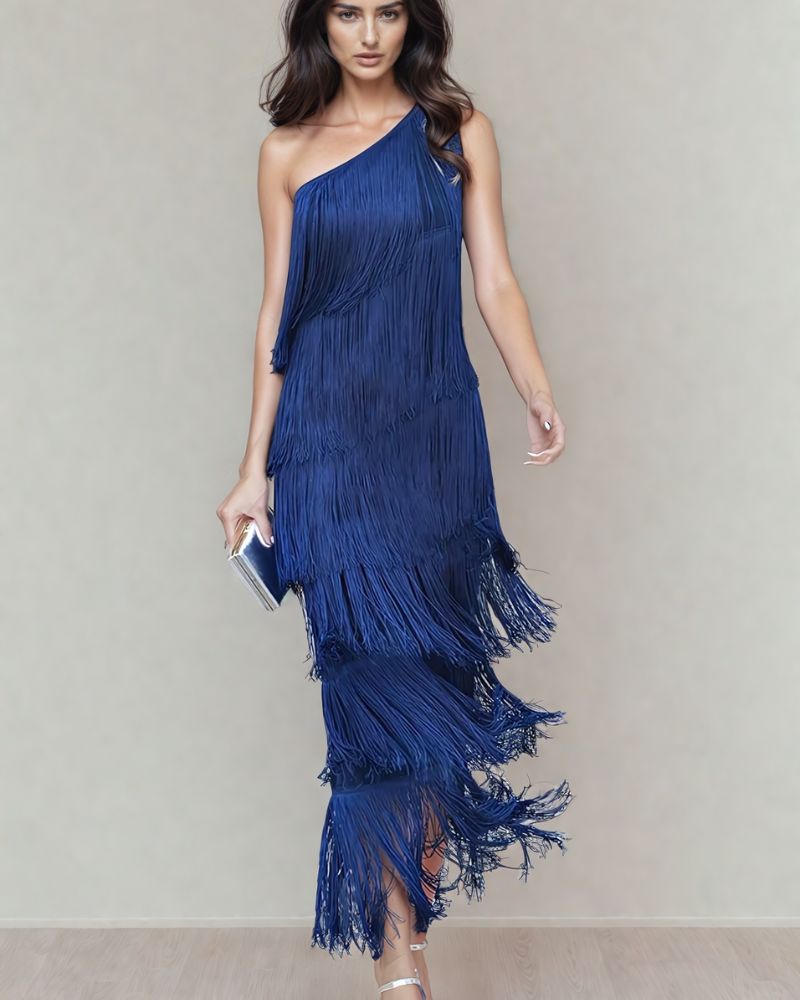 LAURA | ROCHIE LUNGĂ CU FRANJURI