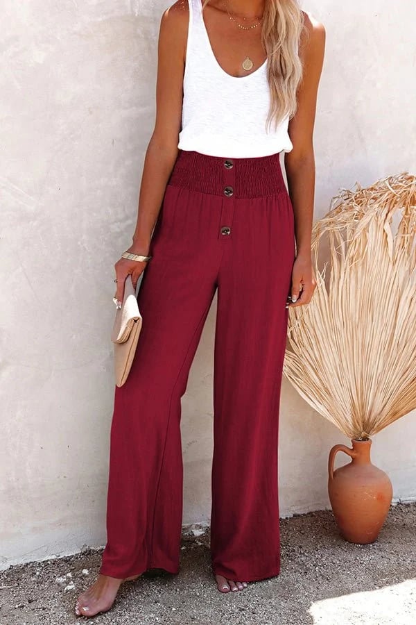 Riana™ - Pantaloni relaxați cu talie înaltă