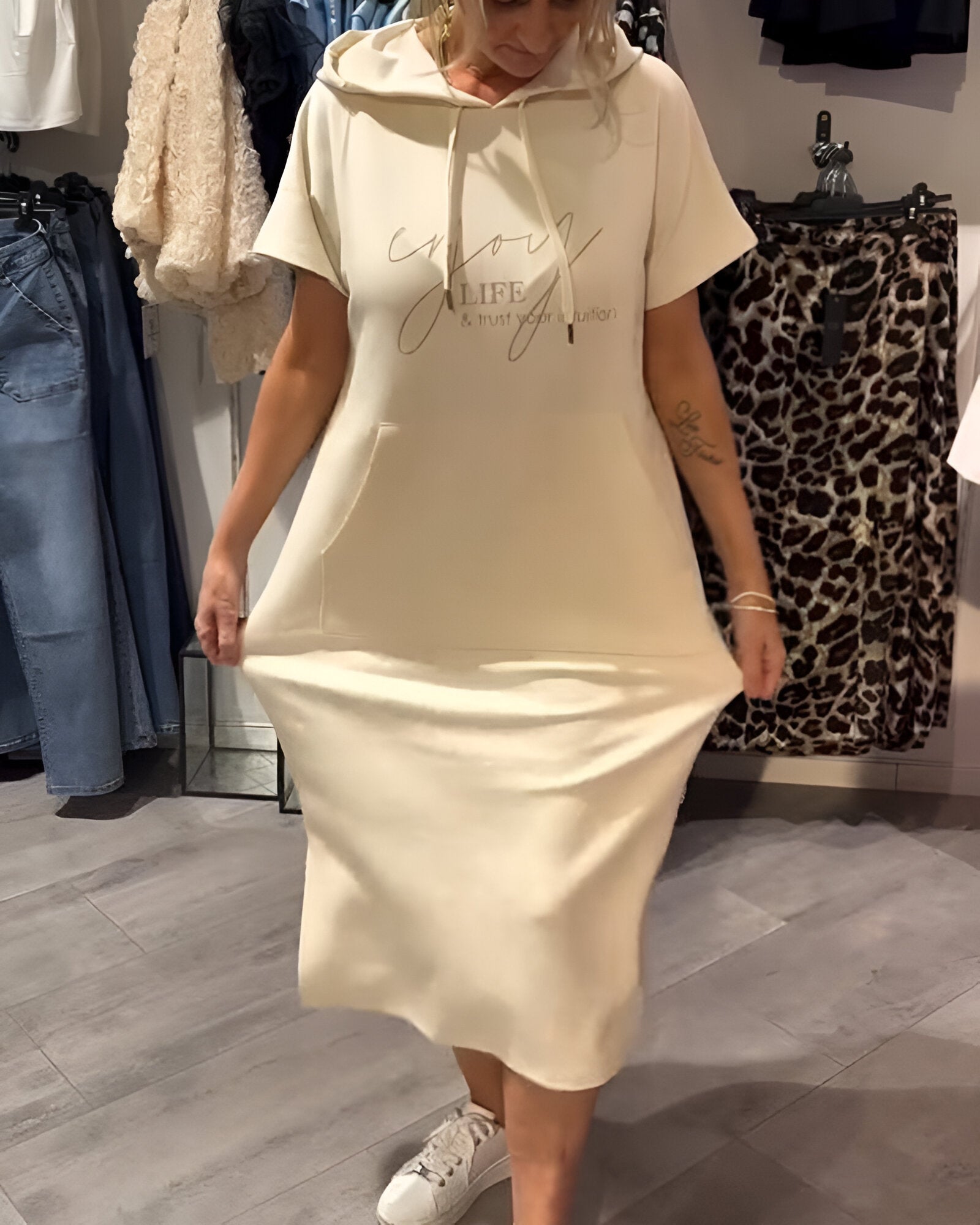 Saskia™ | Rochie Zilnică cu Glugă