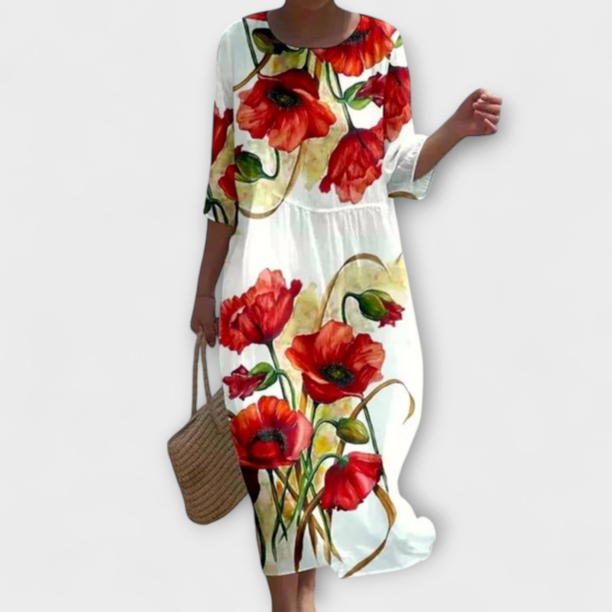 Miranda - Rochie Maxi Florală Stilată