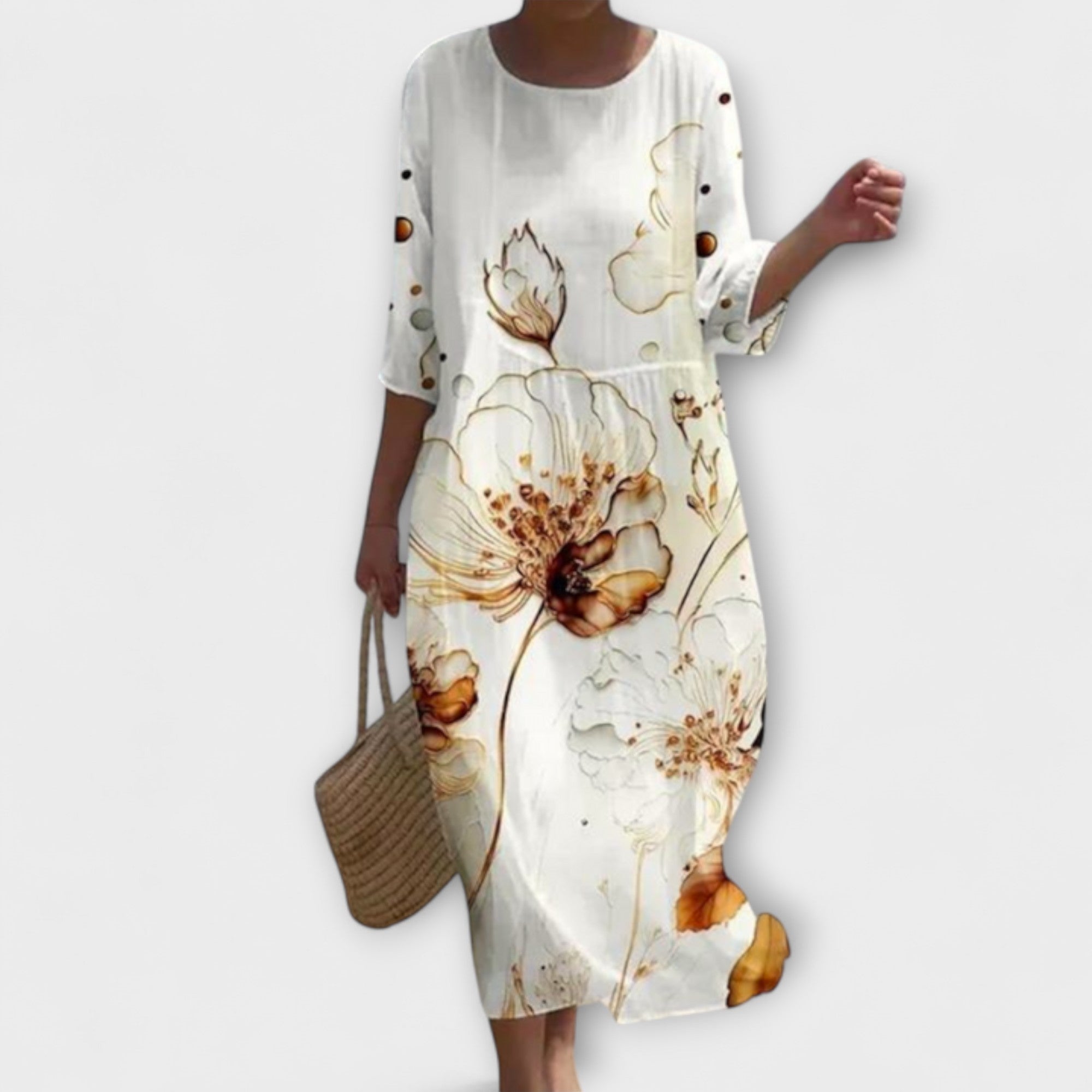 Miranda - Rochie Maxi Florală Stilată