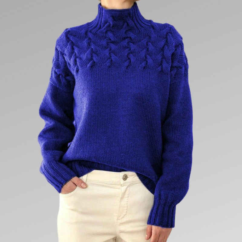 Pulover Davila Elegant & Cald cu Guler Înalt