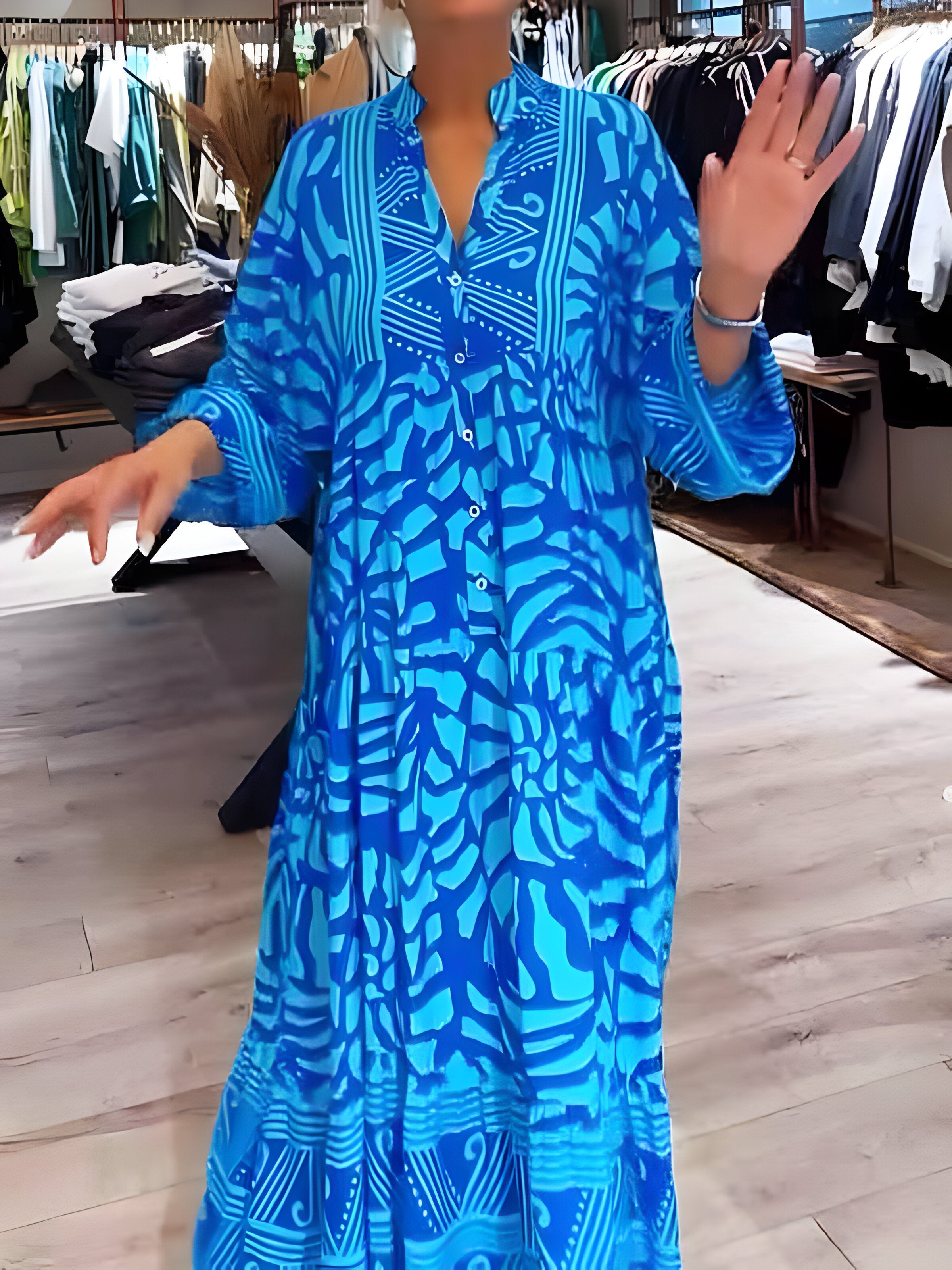 Inge™ | Rochie imprimată cu decolteu în V