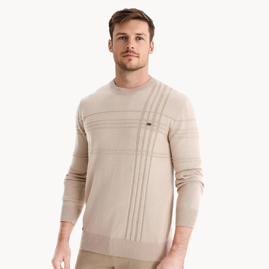 MIRAVO | Pulover elegant pentru bărbați cu model în carouri