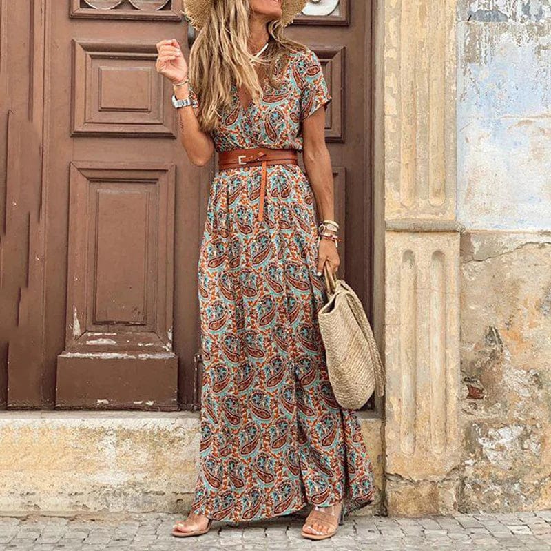 Liora | Rochie maxi Ibiza în stil hippie