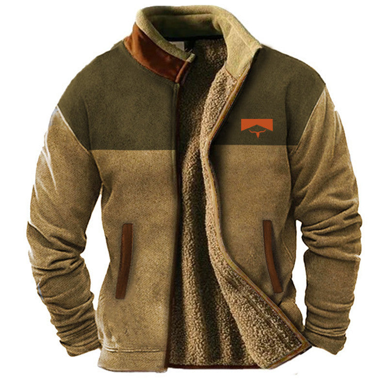 Mathéo - Pulover casual din fleece pentru bărbați