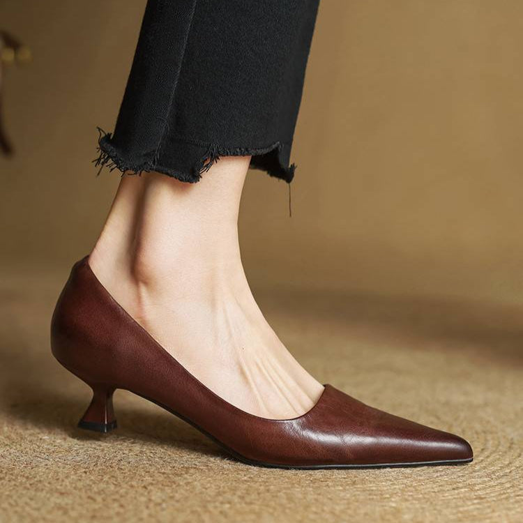 Anok™ Pantofi cu Toc din Piele Naturală