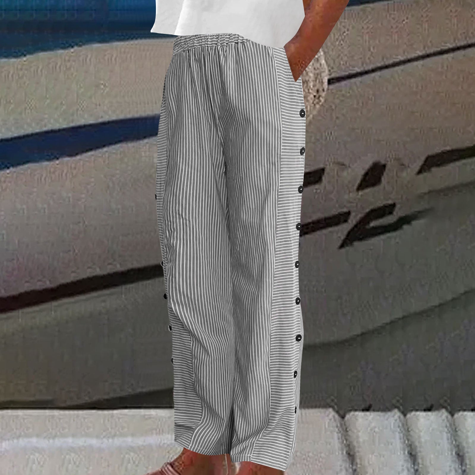 Sera™ - Pantaloni cu șnur și nasturi