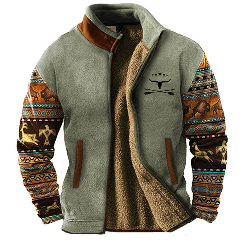 Mathéo - Pulover casual din fleece pentru bărbați
