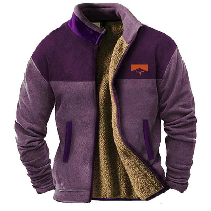 Mathéo - Pulover casual din fleece pentru bărbați