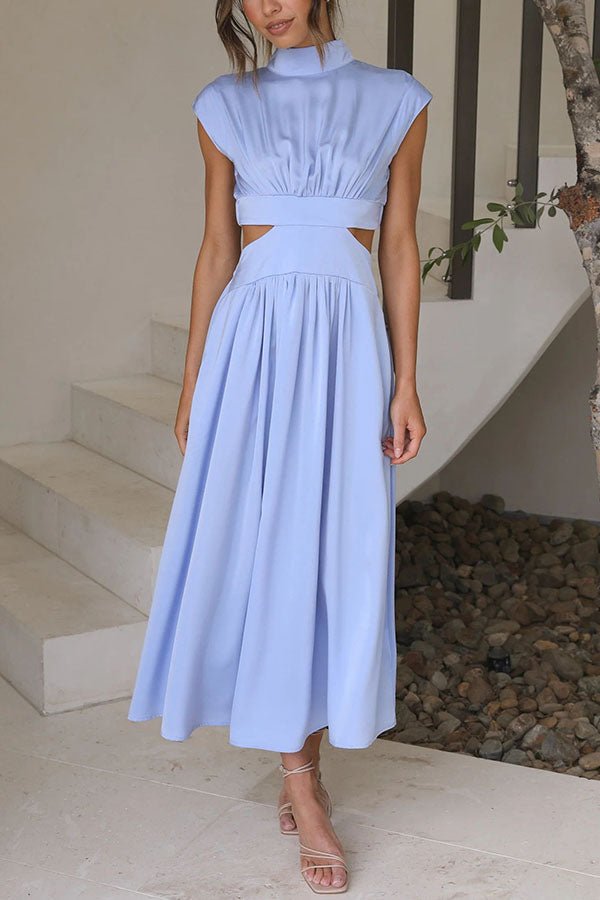 Quincy | Rochie midi cu decupaj și buzunare