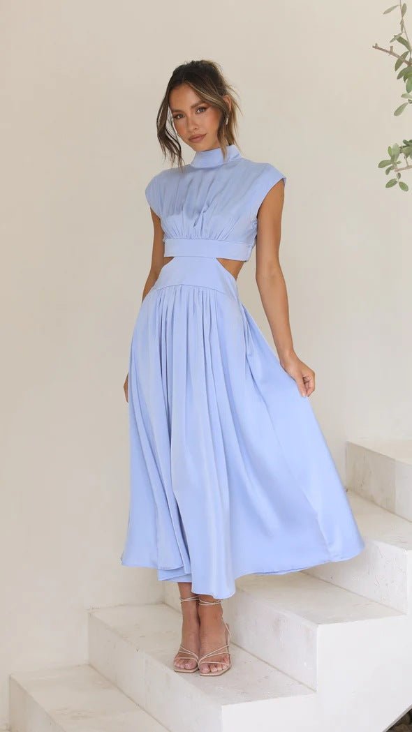 Quincy | Rochie midi cu decupaj și buzunare