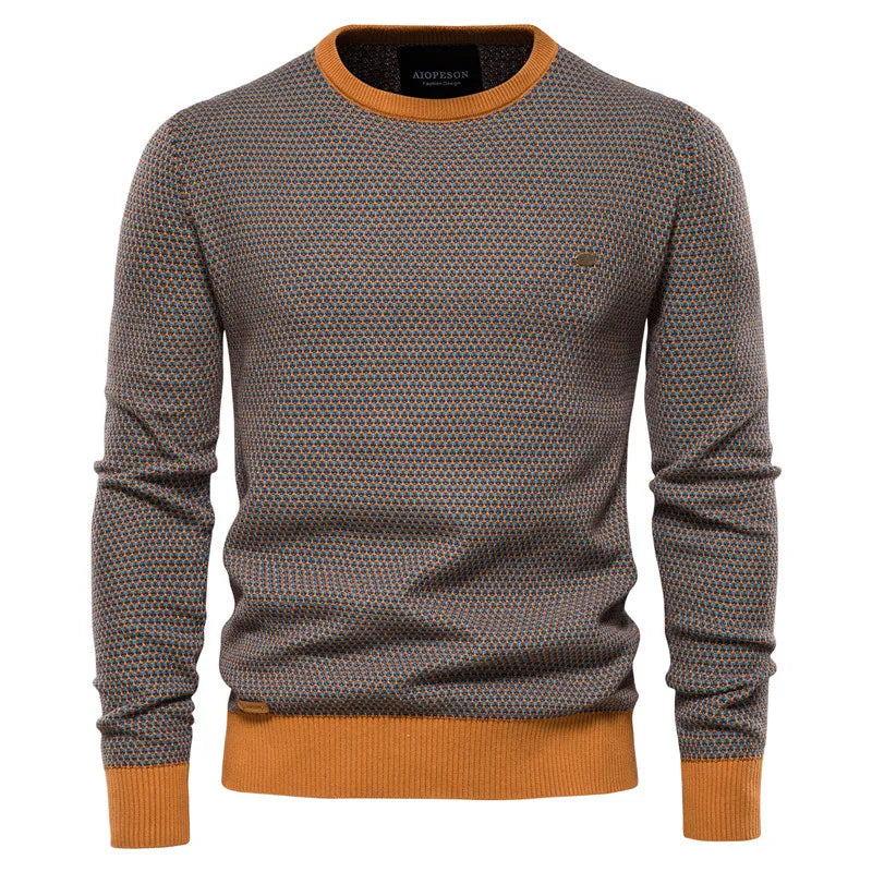 MIRAVO | Pulover bărbați cu design în carouri
