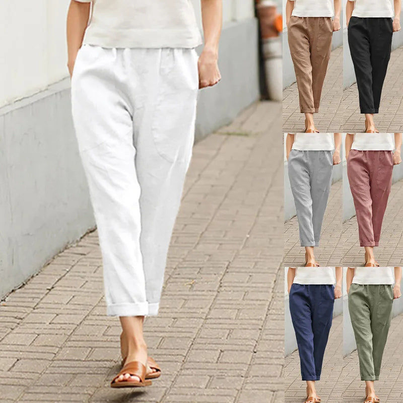 Crissa™ - Pantaloni largi cu buzunare