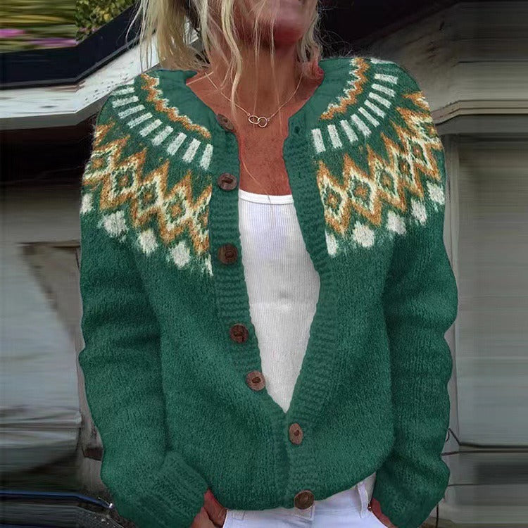 Natalia | Pulover Vintage în Stil Islandez