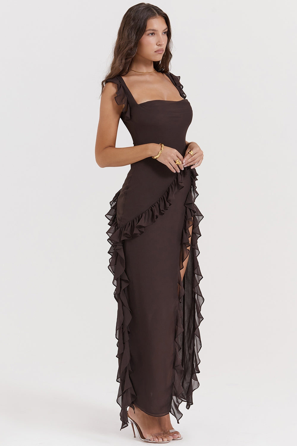 DALILA | ROCHIE LUNGĂ CU VOLANE