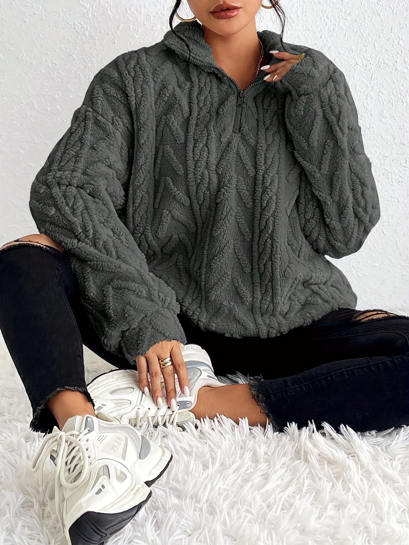 Madeleine™ - Fleece Pullover cu Fermuar pentru Femei