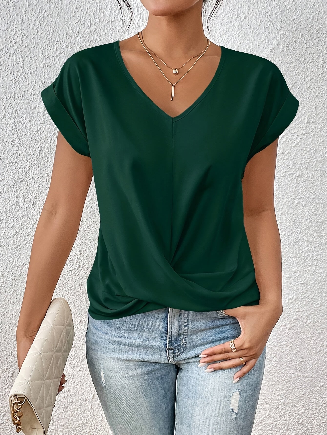 Cleo™ | Tricou casual cu decolteu în formă de inimă (1+1 Gratuit)