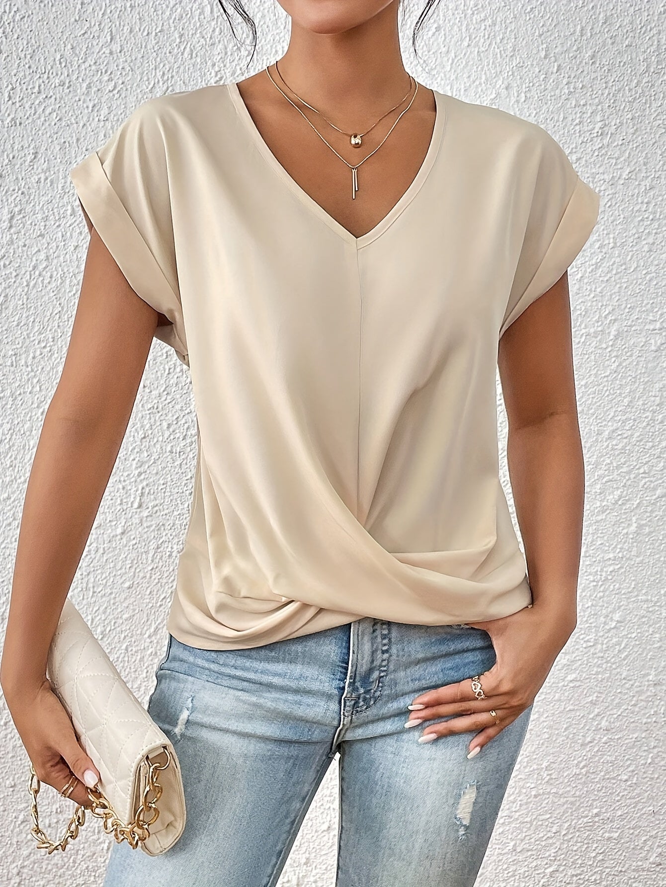 Cleo™ | Tricou casual cu decolteu în formă de inimă (1+1 Gratuit)