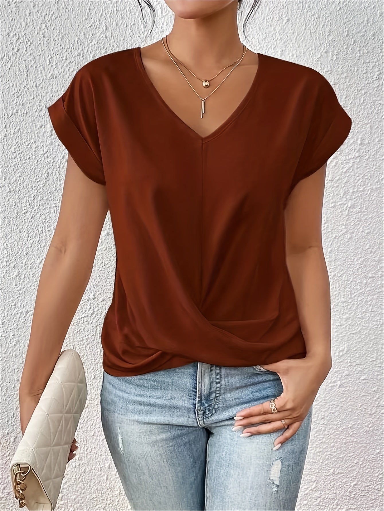 Cleo™ | Tricou casual cu decolteu în formă de inimă (1+1 Gratuit)