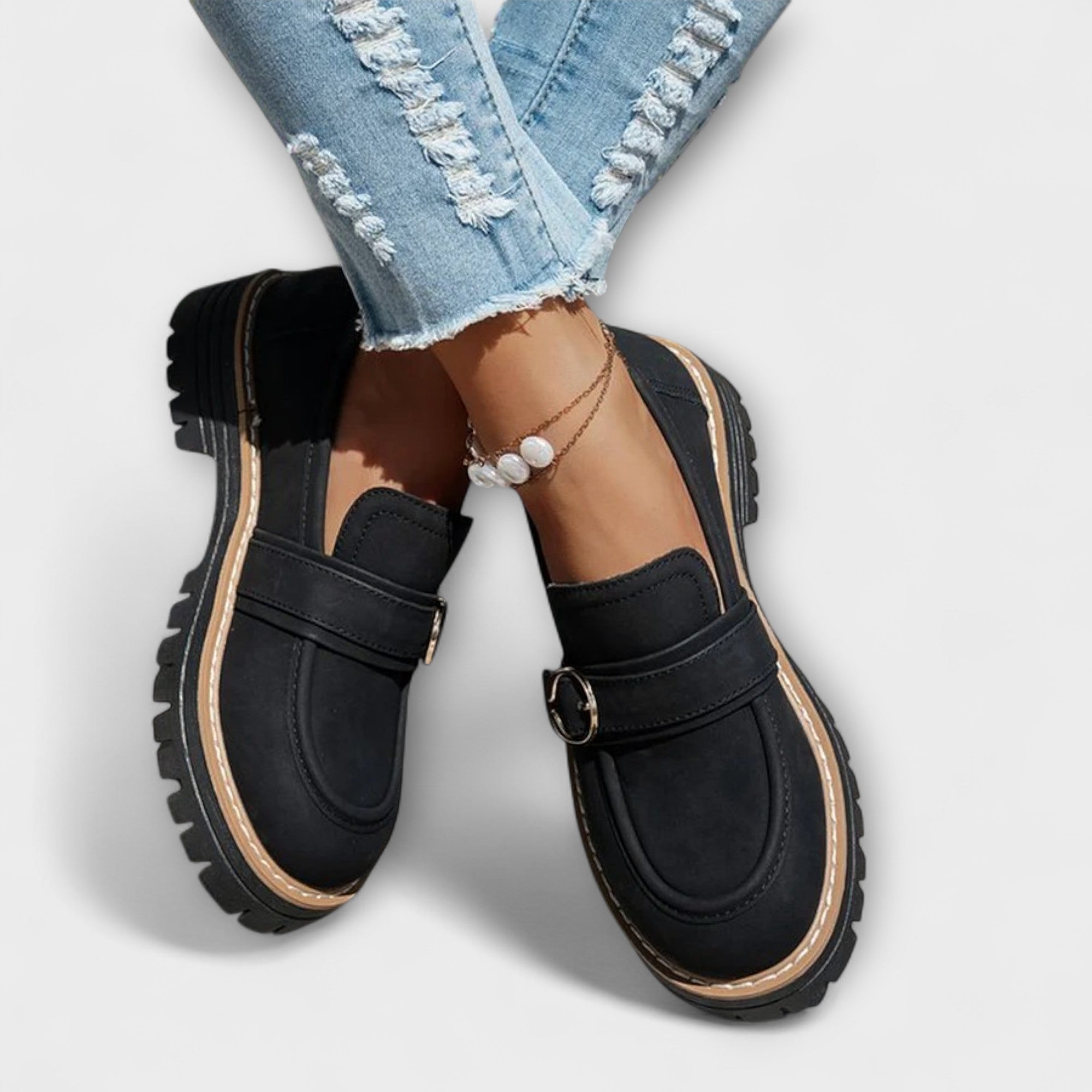 Lora – Mocasini Casual cu Vârf Rotund
