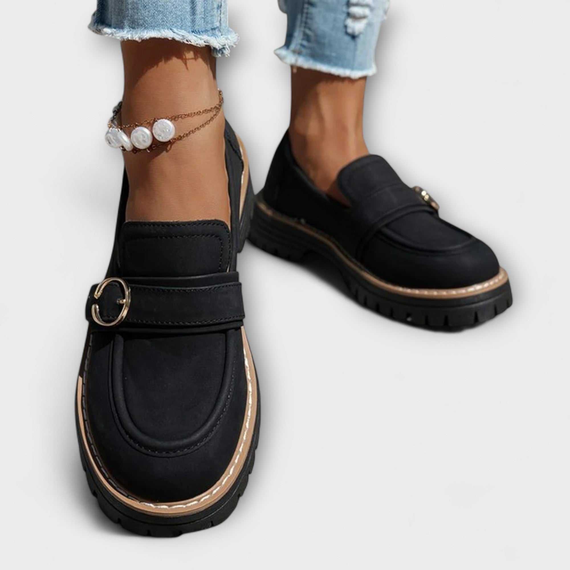 Lora – Mocasini Casual cu Vârf Rotund