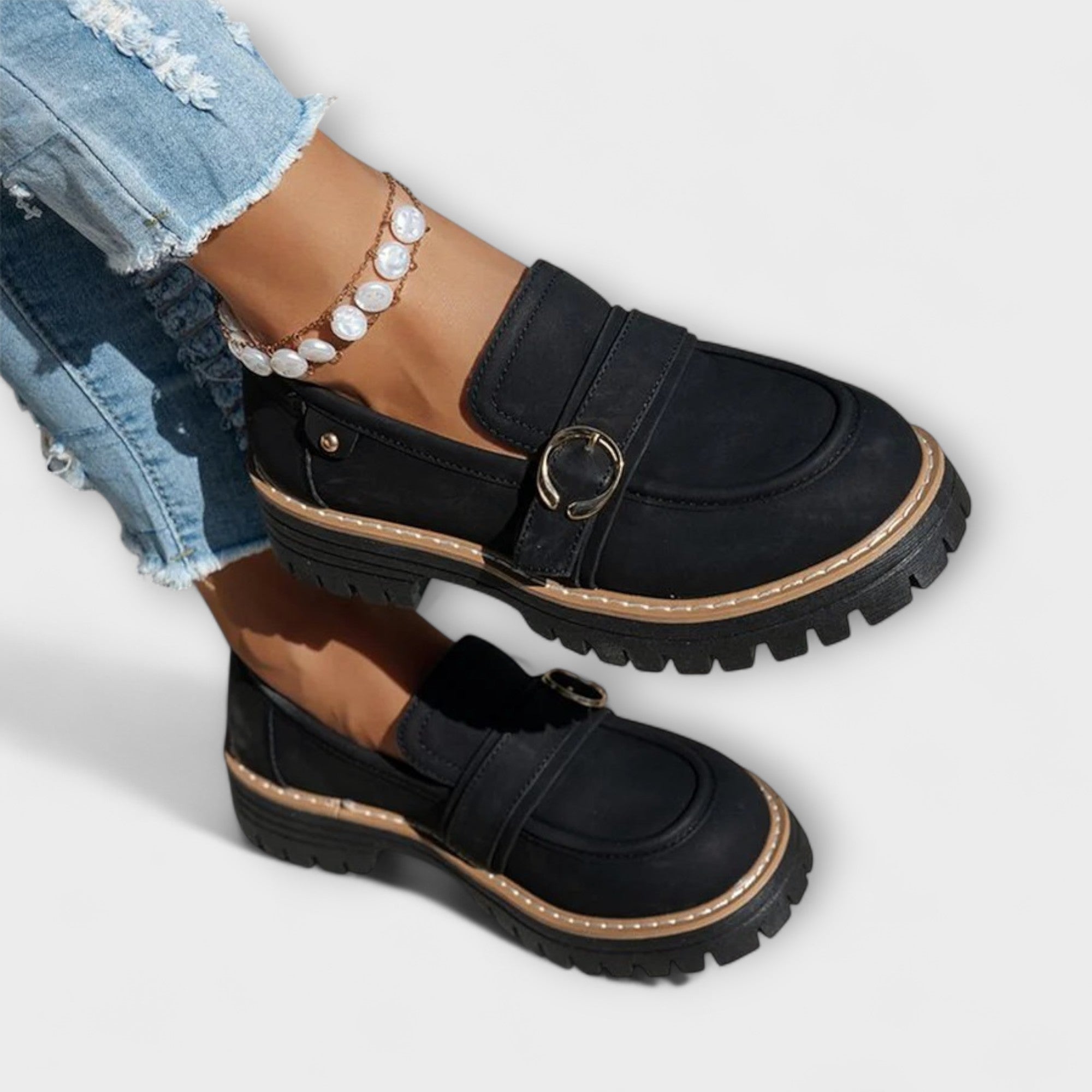 Lora – Mocasini Casual cu Vârf Rotund