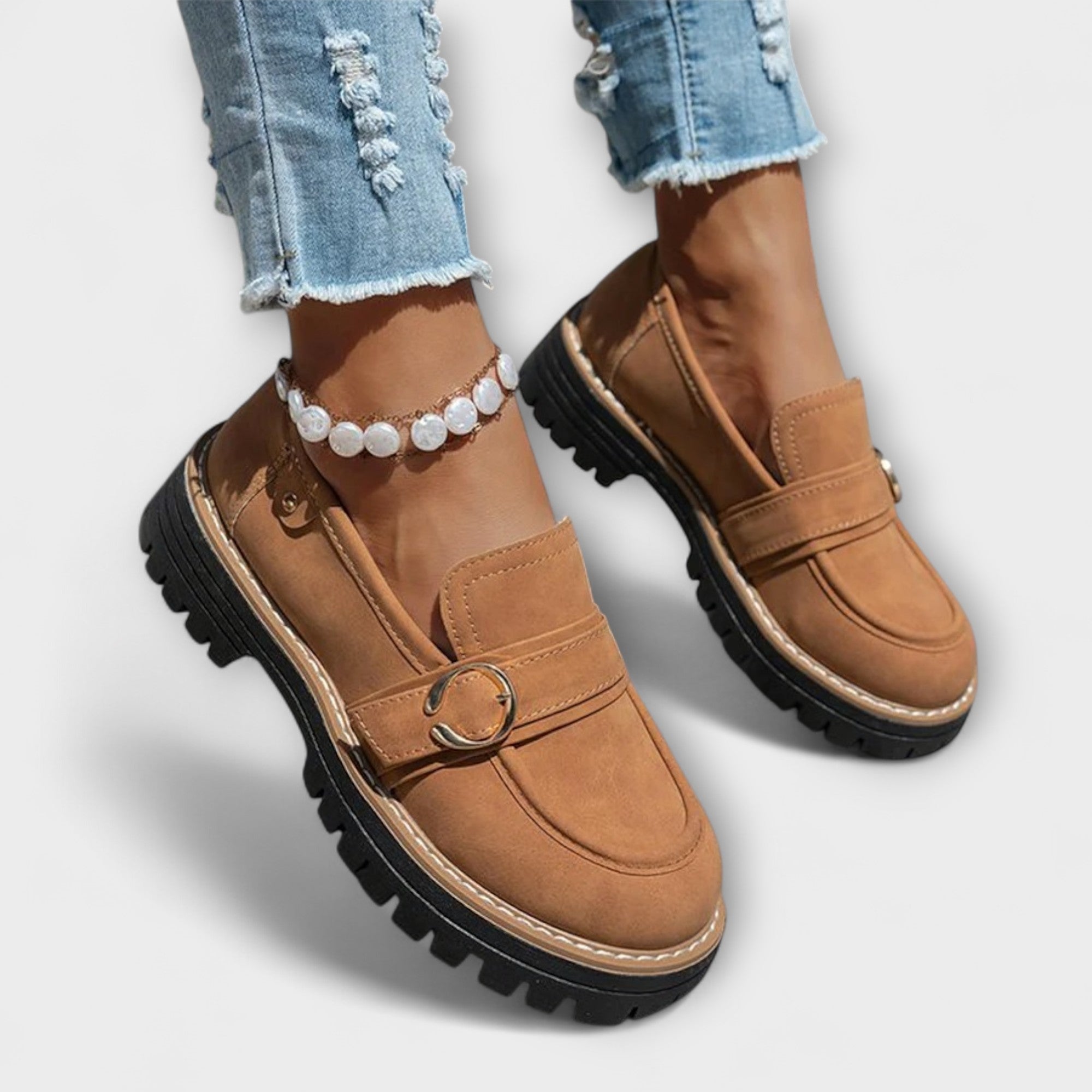 Lora – Mocasini Casual cu Vârf Rotund