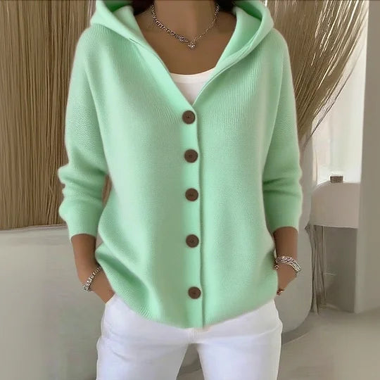 Luna | Cardigan cu Glugă Elegant