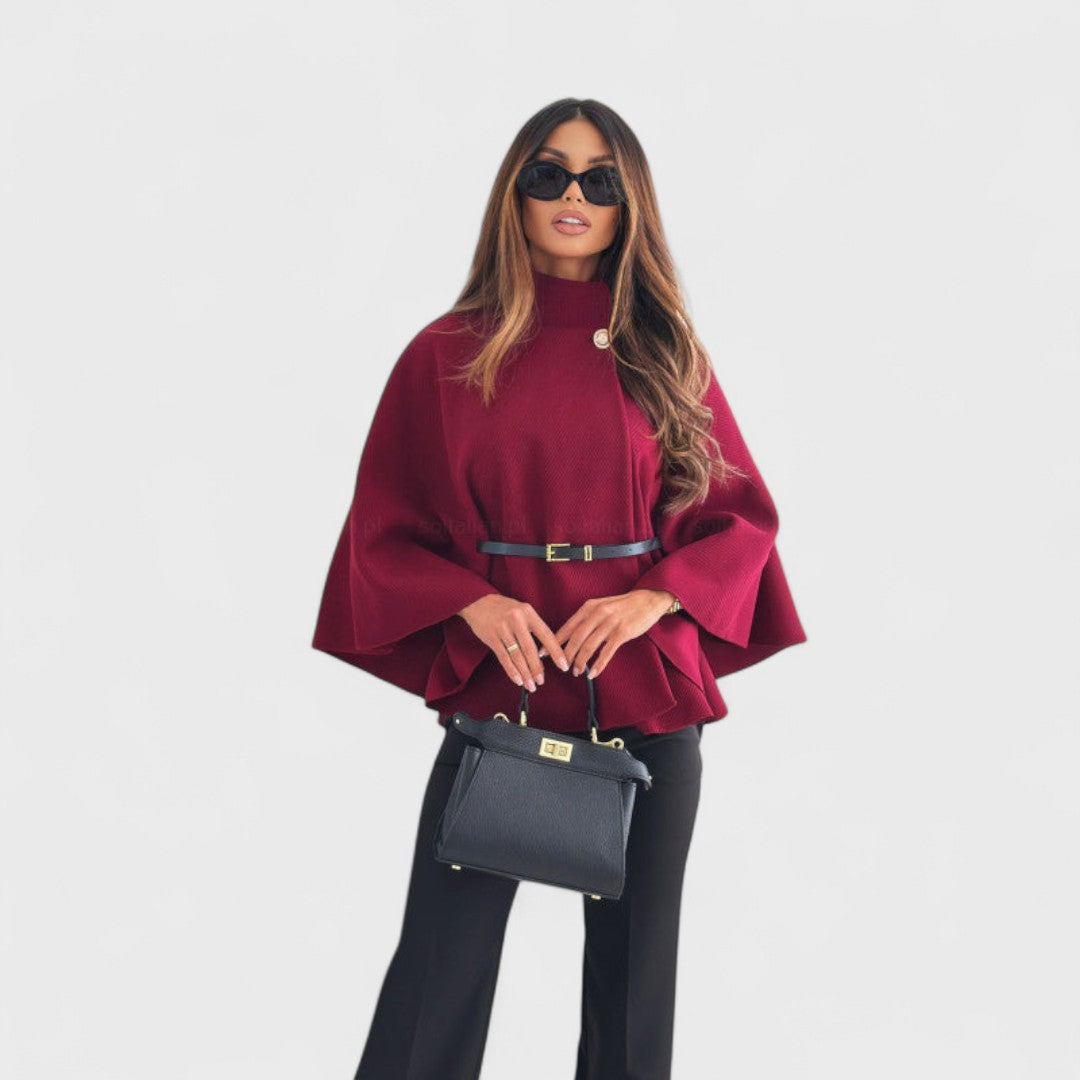Lea - Jachetă elegantă cu mâneci tip fluture și curea