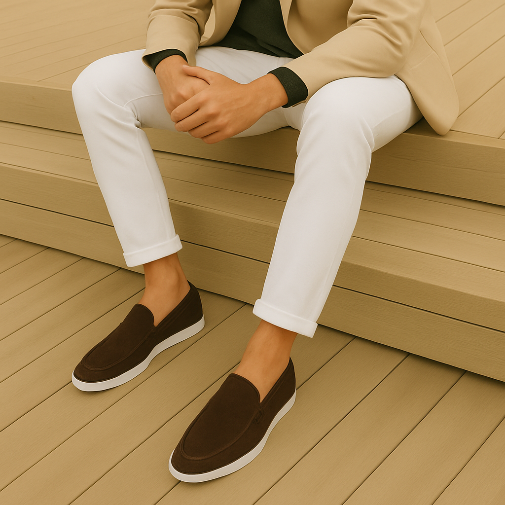 Mocasini eleganți din nubuc