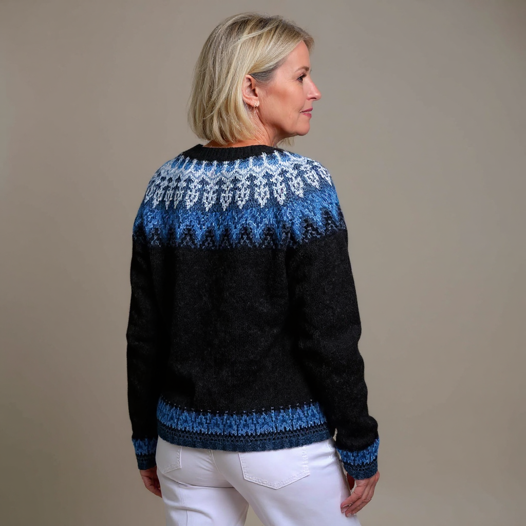 Givanna | Jachetă tricotată în stil vintage islandez