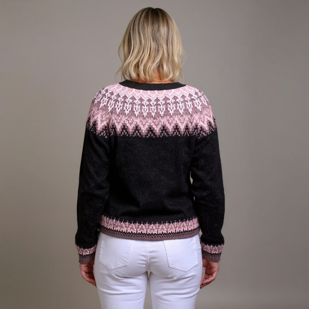 Lydia | Jachetă tricotată vintage în stil islandez