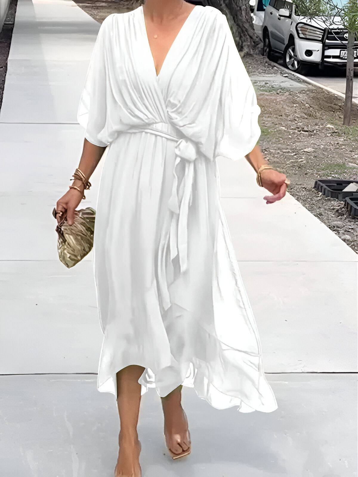 Monica™ | Rochie Chiffon cu decolteu în V