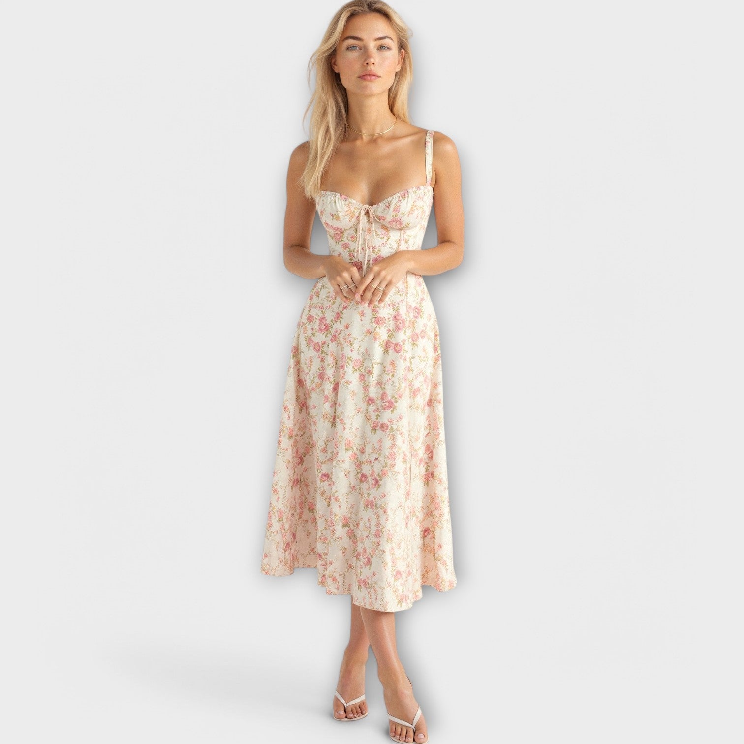 Kiana - Rochie Midi cu Corset