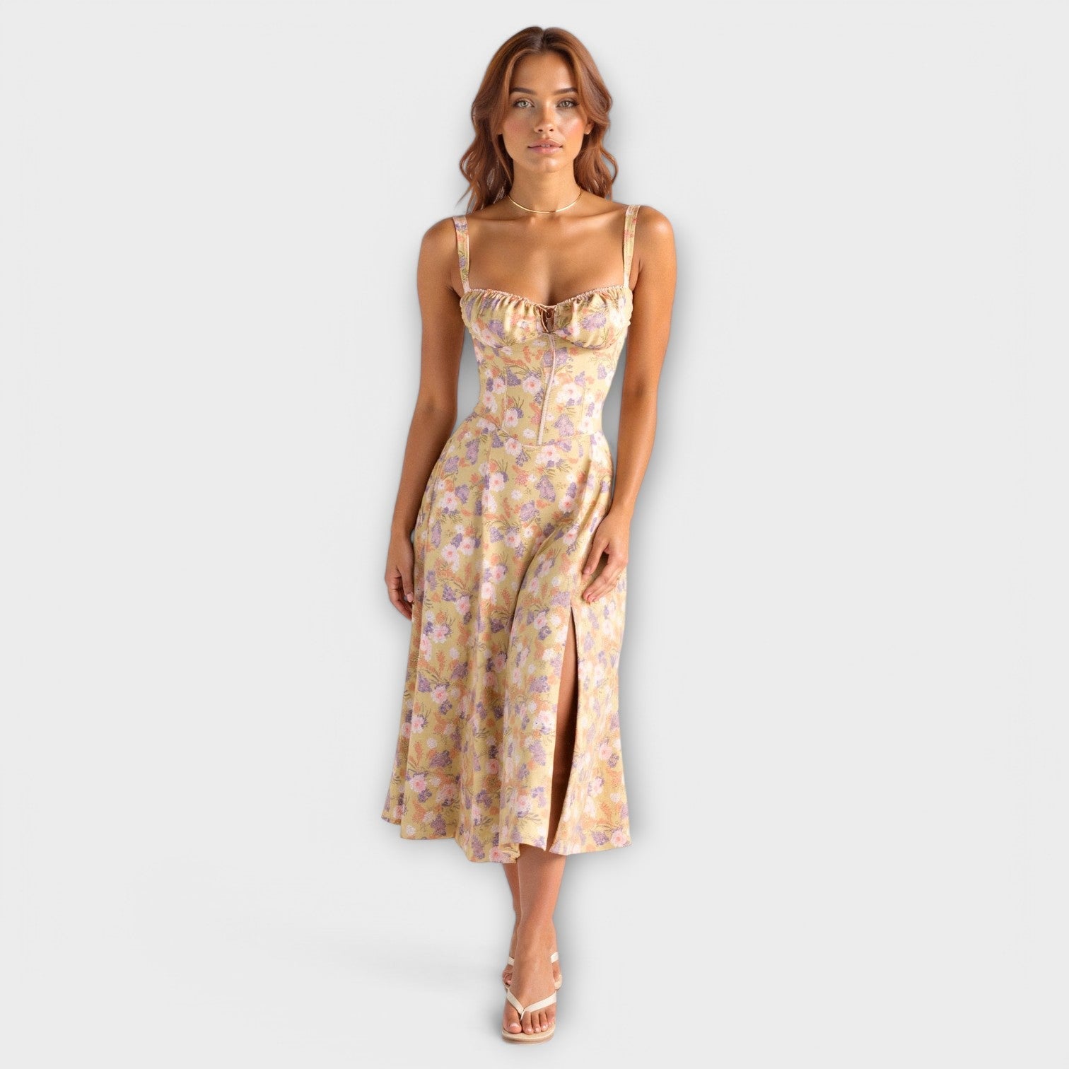 Kiana - Rochie Midi cu Corset
