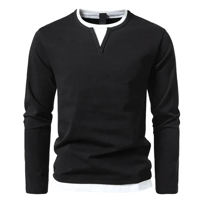 MIRAVO | Tricou Premium cu Mâneci Lungi din Bumbac Pieptănat