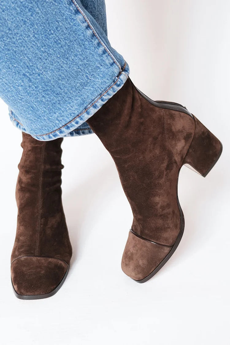 Maya™ | Pantofi cu toc din piele de daim