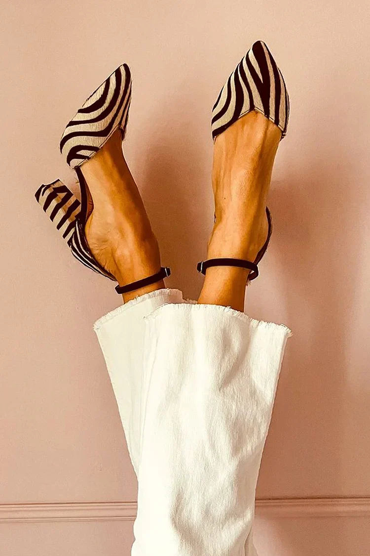 Sofia™ | Zebra Print Heels