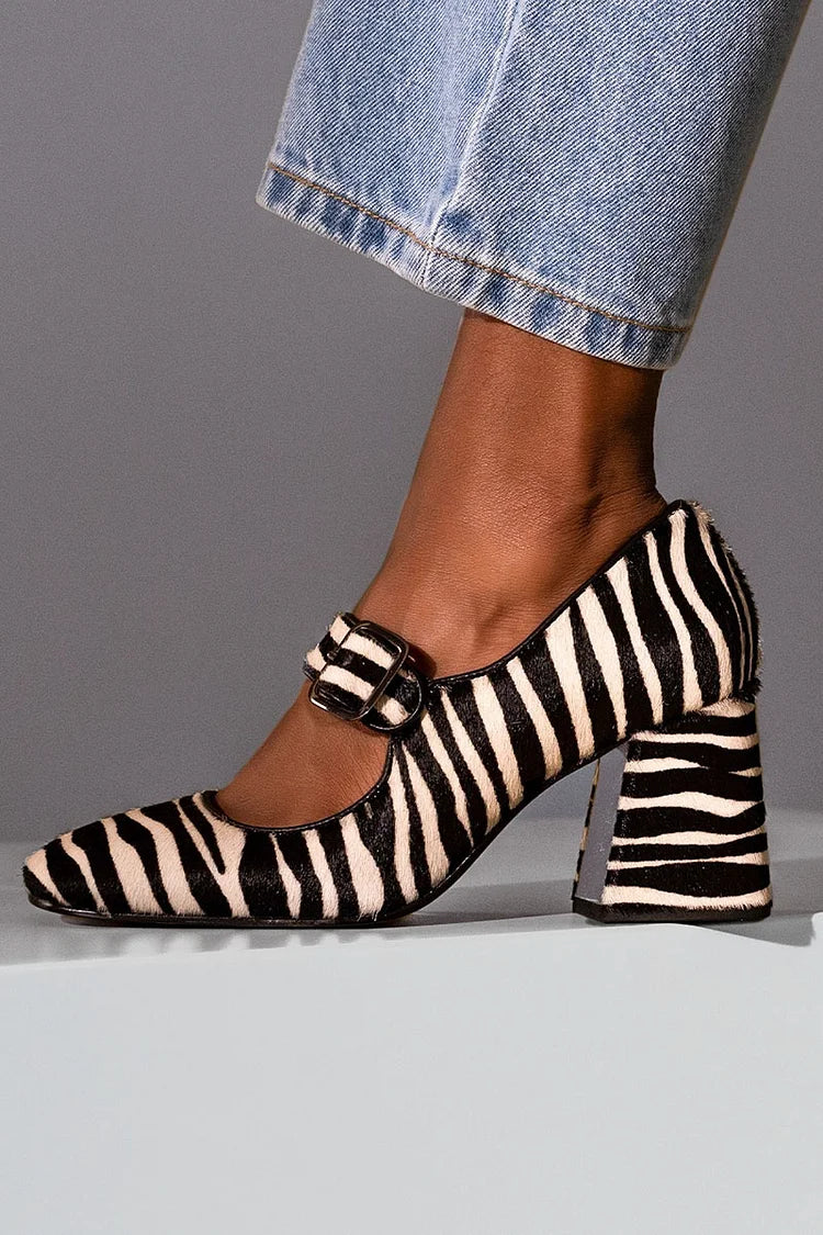 Margaux™ | Zebra Print Heels