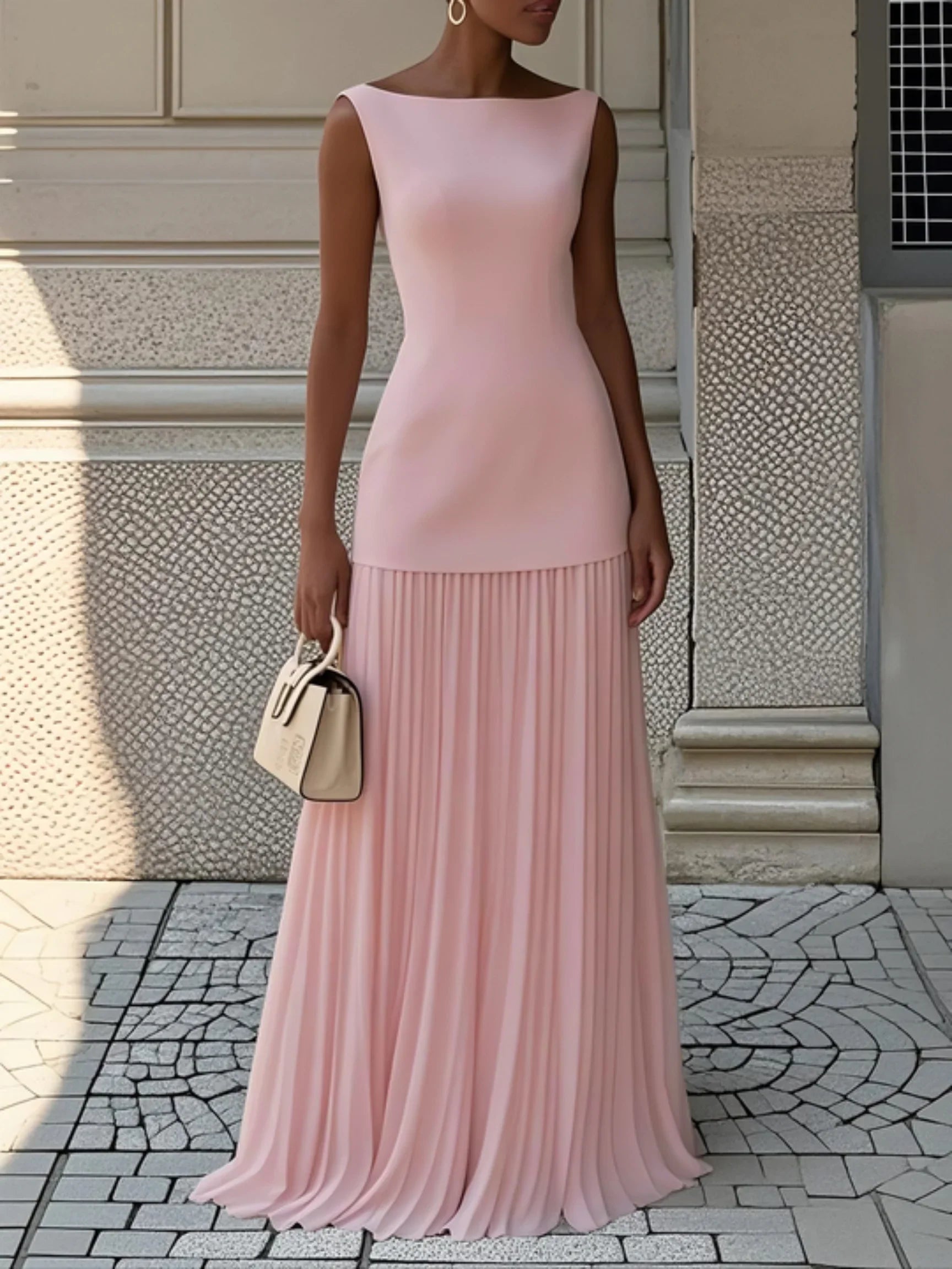ELVIRA | Rochie lungă plisată de design