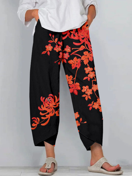 Romina | Pantaloni Relaxați cu Model