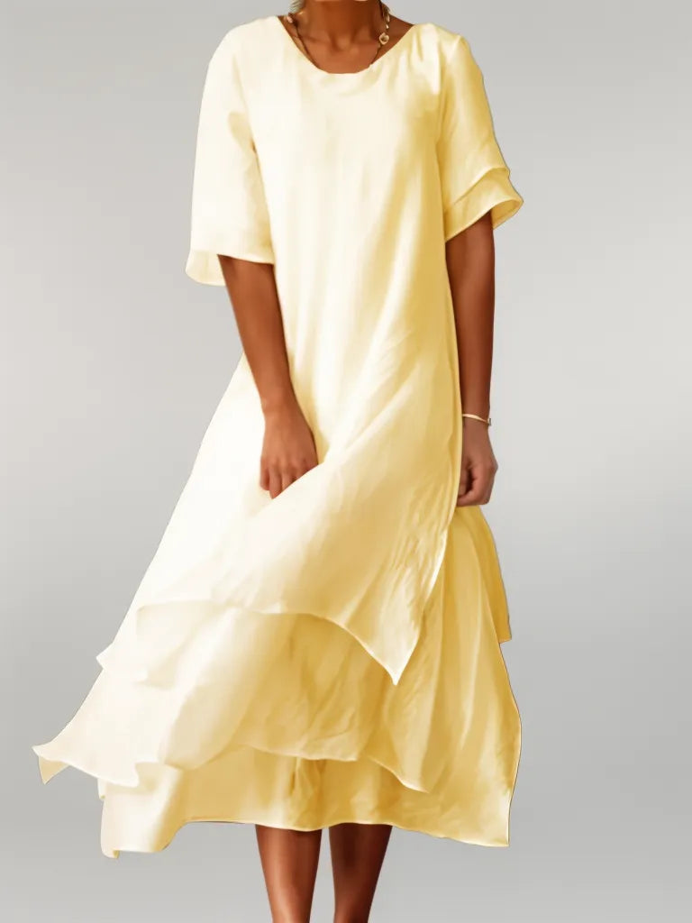 Danique | Rochie lungă elegantă din bumbac