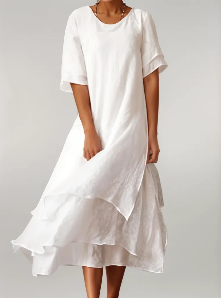 Danique | Rochie lungă elegantă din bumbac