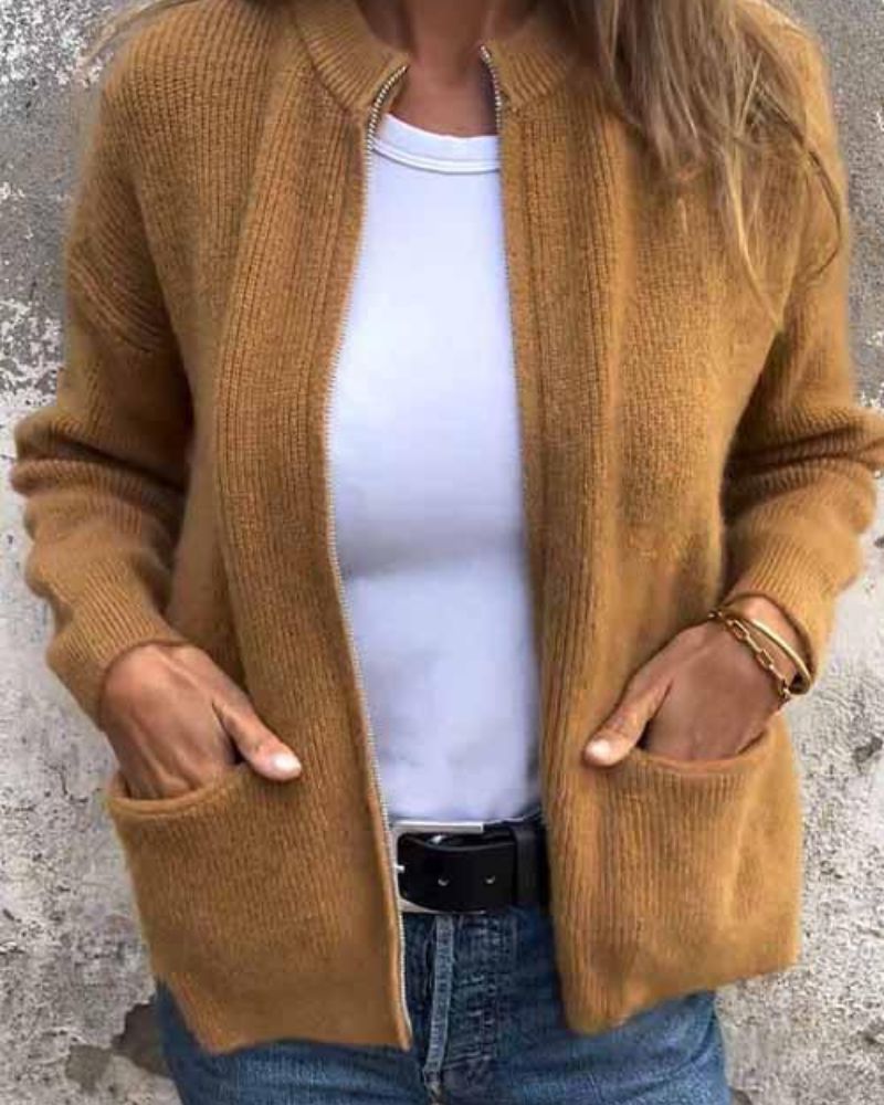 ZOYA | Cardigan de Toamnă cu Zip