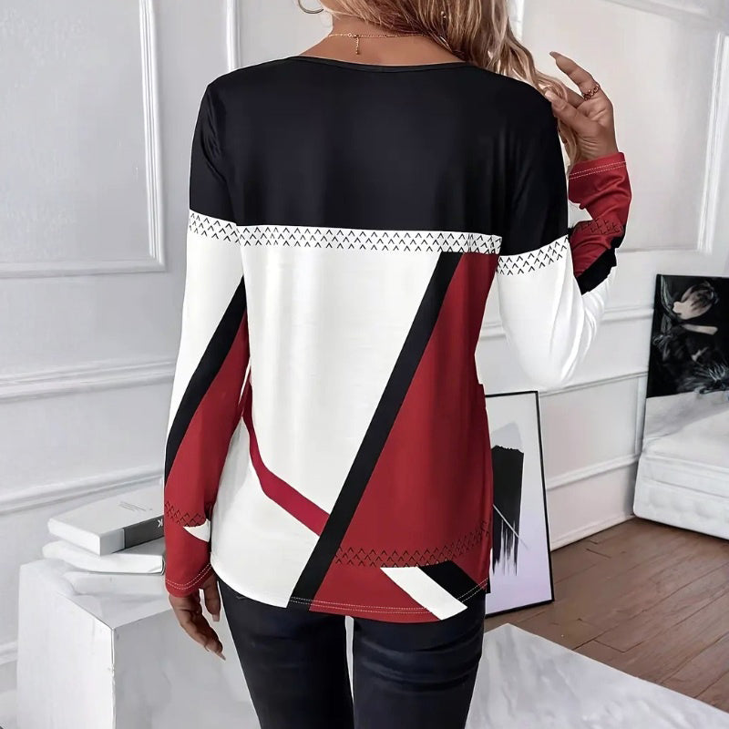 Tricou Casual Cu Blocuri De Culori