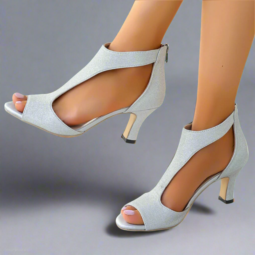 Suzanne™ | Pantofi Eleganți cu Toc Satinat